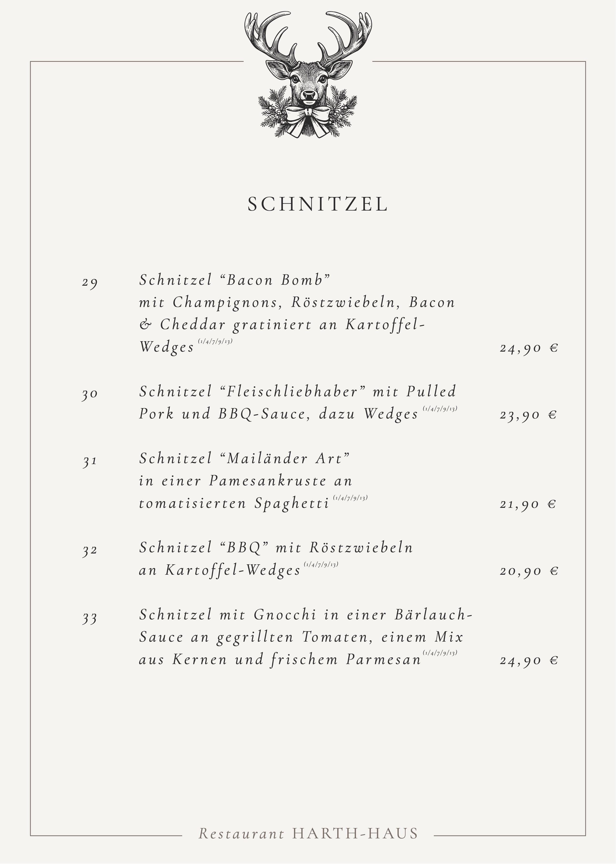 Speisekarte - Großmutters Küche